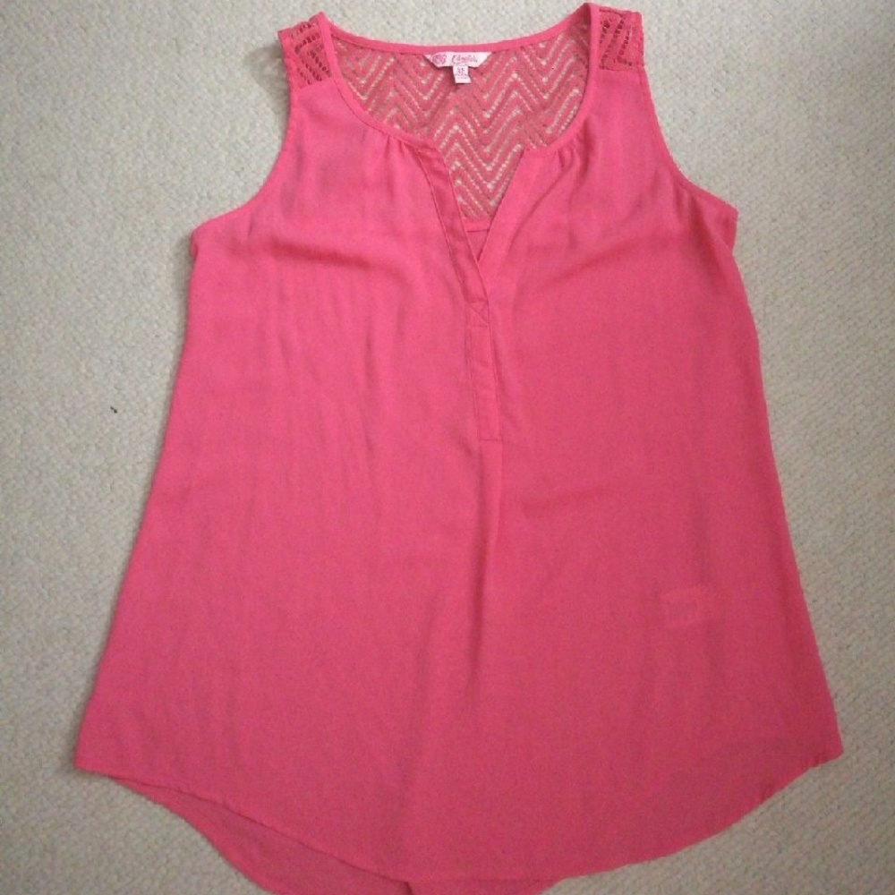 Candies Pink Sleeveless Tank Top